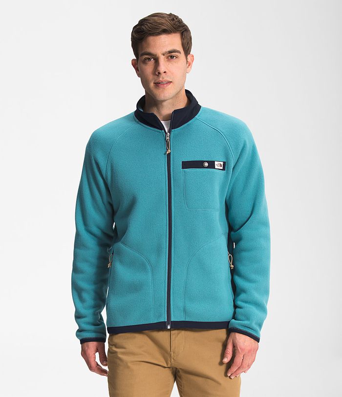 The North Face Mens Softshell Jacket Gordon Lyons Full Zip 503ENVGRC - Blue
